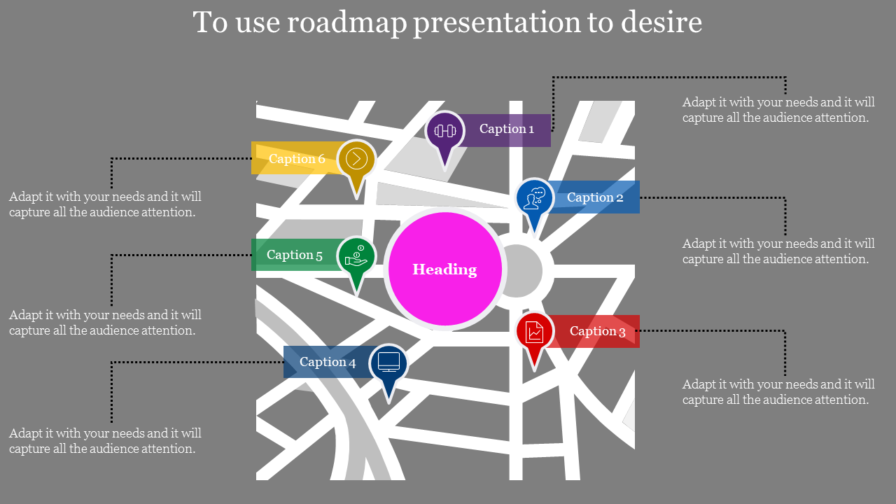Editable Roadmap Presentation Slide Template Designs